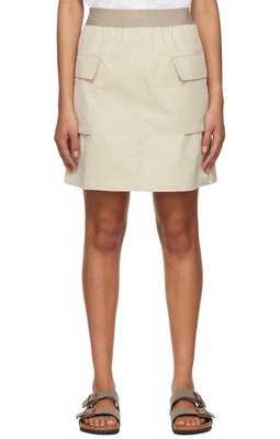 Essentials Beige Cotton Mini Skirt
