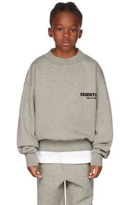 Essentials Kids Gray Logo Sweatshirt