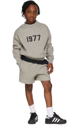 Essentials Kids Grey '1977' Sweatshirt