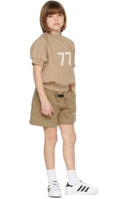 Essentials Kids Tan Fleece Shorts