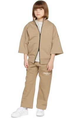 Essentials Kids Tan Three-Quarter Sleeve Jacket