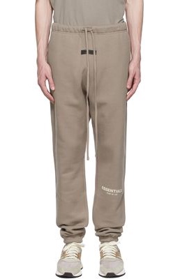 Essentials Taupe Cotton Lounge Pants