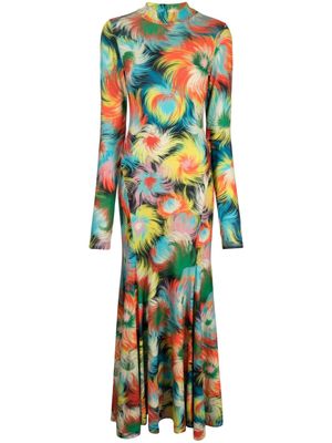 Essentiel Antwerp abstract-print stretch-jersey maxi dress - Multicolour