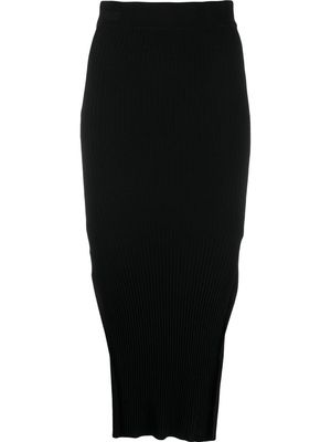 Essentiel Antwerp Cosmetico ribbed-knit skirt - Black