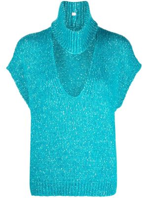 Essentiel Antwerp Curitiba knitted jumper vest - Blue