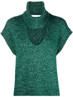 Essentiel Antwerp Curitiba knitted jumper vest - Green