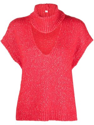 Essentiel Antwerp Curitiba knitted jumper vest - Red