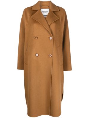 Essentiel Antwerp double-breasted wool coat - Brown