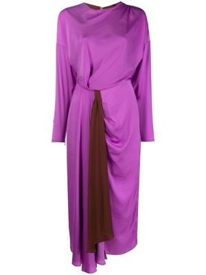 Essentiel Antwerp Estelle draped midi dress - Purple