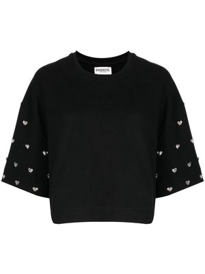 Essentiel Antwerp Etui rhinestone-embellished sweatshirt - Black