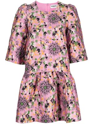Essentiel Antwerp floral-embroidered shift dress - Pink