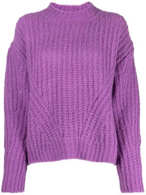 Essentiel Antwerp ribbed-knit drop-shoulder jumper - Purple