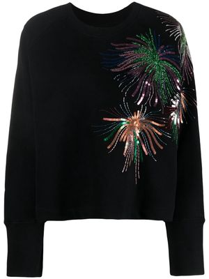 Essentiel Antwerp sequin-embellished organic-cotton sweatshirt - Black