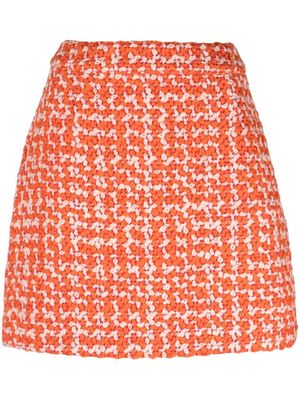 Essentiel Antwerp two-tone wool blend tweed miniskirt - Orange