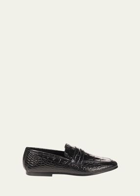 Essenziale Croco Penny Loafers