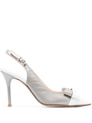 ESSERE pointed-toe leather pumps - Grey