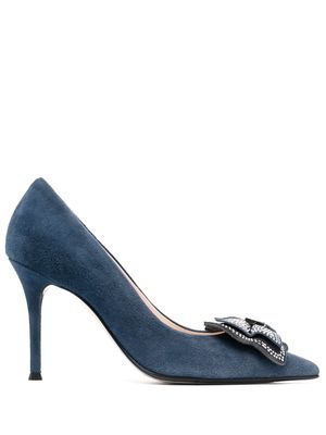 ESSERE stud-embellished pointed-toe pumps - Blue