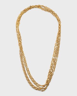 Estate 14K Yellow Gold Anchor Link Chain Necklace, 72.5"L