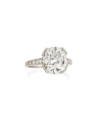 Estate Edwardian Diamond Cushion Engagement Ring, Size 6