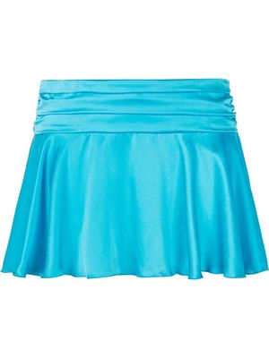 Esteban Cortazar The Naughty low-waist silk miniskirt - Blue