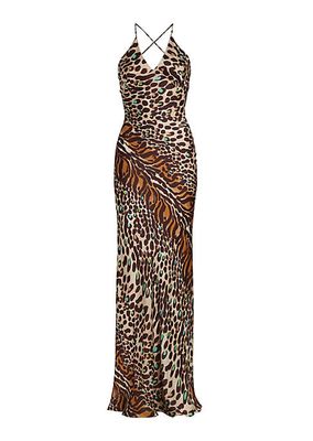 Estela Leopard-Print Column Dress