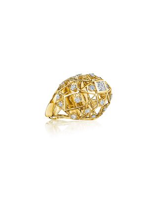 Estelar 18k Yellow Gold Diamond Geometric Ring
