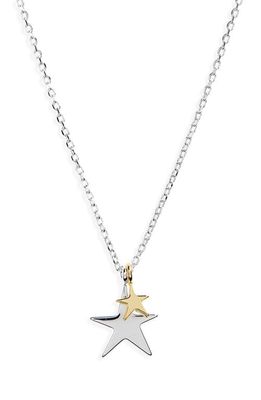 Estella Bartlett Bright Star Pendant Necklace in Silver/Gold