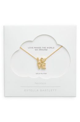 Estella Bartlett Love Pendant Necklace in Gold
