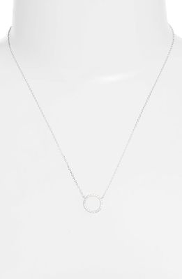 Estella Bartlett Pavé Circle Necklace in Silver