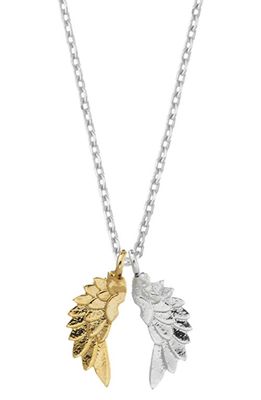 Estella Bartlett She Believed She Could Wings Necklace in Silver/Gold
