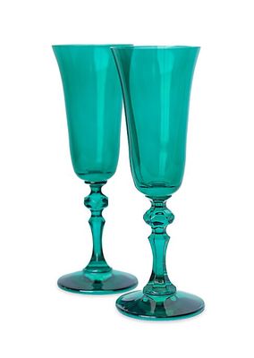 Estelle Colored 2-Piece Regal Flute Glass Set