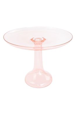 Estelle Colored Glass Cake Stand in Blush Pink