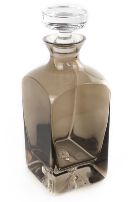 Estelle Colored Glass Heritage Decanter in Gray Smoke