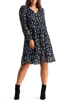 Estelle Forget Me Not Floral Long Sleeve Dress in Print