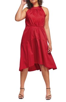 Estelle Lilou Cotton Poplin Dress in Rouge