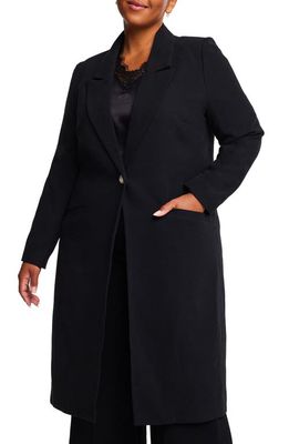 Estelle Longline Coat in Black