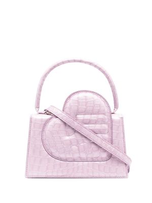 ESTER MANAS croco-embossed texture clutch bag - Purple