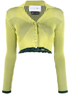 ESTER MANAS cropped button-up cardigan - Yellow