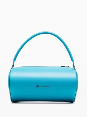 ESTER MANAS heart-motif embossed top-handle bag - Blue