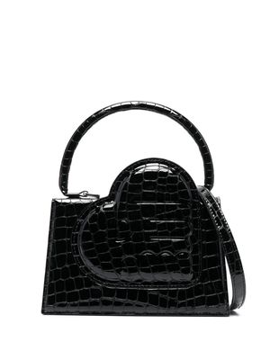ESTER MANAS logo croc-embossed tote bag - Black