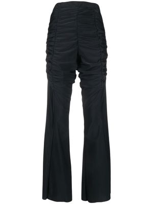 ESTER MANAS ruched flared trousers - Black