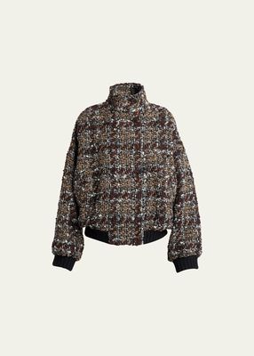 Ester Multi Yarn High-Neck Wool Jacket