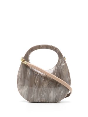 ESTILÉ marble-pattern tote bag - Brown