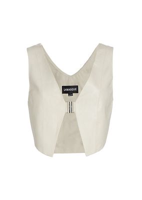 Estrella Leather Vest Top