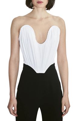 Et Ochs Holly Cording Bustier Top in Optic White