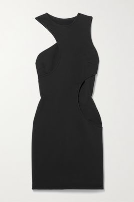 Et Ochs - Paisley Layered Cutout Stretch-jersey Mini Dress - Black