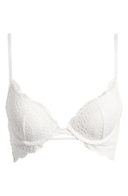 Etam Josephine Underwire Plunge Push-Up Bra in White