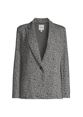 Etched Tweed Knit Blazer