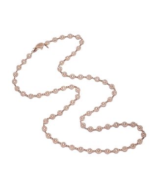 Eternity 18k Rose Gold Long Opera Diamond Necklace