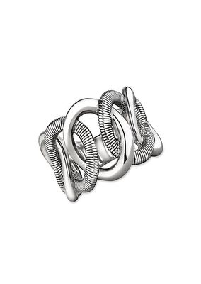 Eternity Sterling Silver Interlocking-Link Ring